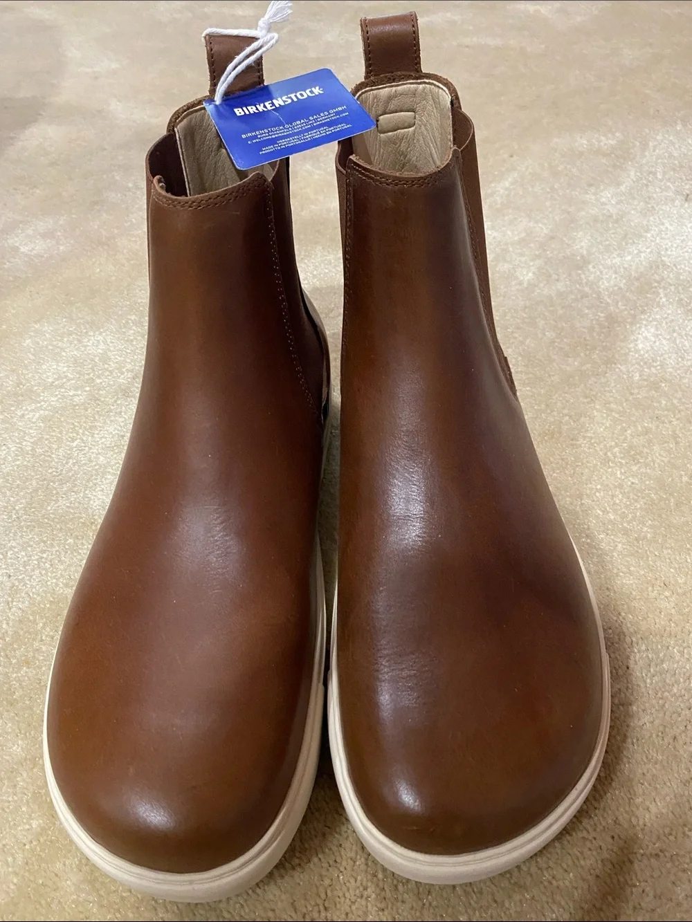 Birkenstock Men's Chestnut Brown Leather Chukka Boots